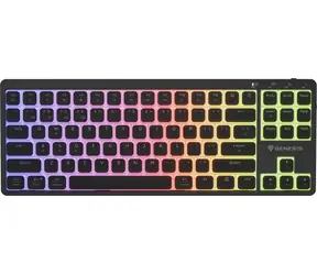 Genesis Thor 430 TKL Outemu Silent Low-profile black / Klawiatura gamingowa bezprzewodowa / Mechaniczna / Podświetlana