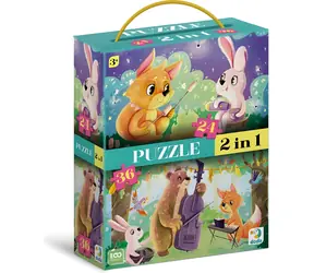 Puzzle DODO Letnie Wieczory 2w1 / 24 i 36 elementów / 27 x 22 cm