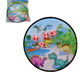 Tarcza z dinozaurami i kulkami na rzepy / Gra / 36 × 36 cm / od 3 lat