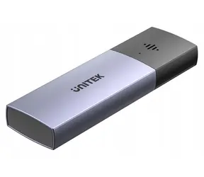 Unitek Box na dysk SSD M.2 z lokalizacją LED, szary / Obudowa zewnętrzna na dysk SSD M.2 / USB-C / 10 Gb/s / NVMe / Aluminium