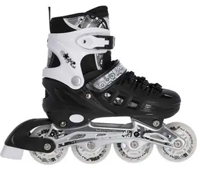 Łyżworolki NILS EXTREME 4w1 NH10905 czarno-białe, rozmiar 39-42 / Wymienna płytka / Regulowane