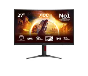 27" AOC CQ27G4Z2 czarno-czerwony / Monitor gamingowy / Szybki VA / QHD / 1500R / 400Hz / HDMI+DP