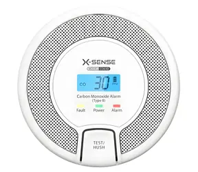 X- Sense CO03D / Czujnik tlenku węgla / Wyświetlacz LCD / Czujnik elektrochemiczny / Alarm 85 dB