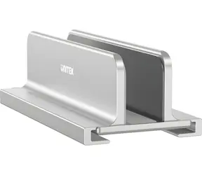 Unitek OT172GY srebrny / Podstawka pod laptopa / aluminiowa / pionowa