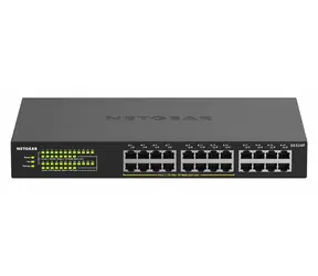 Netgear GS324P czarny / Przełącznik / 24x Gigabit Ethernet / PoE+ / Niezarządzany / 210 W