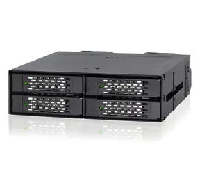 Icy Dock MB699VP-B ToughArmor czarny / Rama do dysków SSD NVMe U.2 / 4X 2,5" / do 5,25" / MiniSAS HD