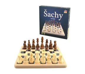 MADE 02120 Szachy drewniane / 21 x 21 cm / 32 elementy / od 6 lat