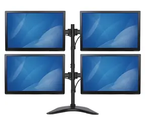 Uchwyt StarTech na 4 monitory, czarny / Uchwyt na 4 monitory / 13-27" / Nośność 8 kg / Obrót 360° / Stal i aluminium