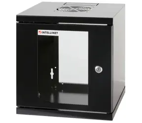 Intellinet Rack ścienny 10" czarny, zmontowany / Rack / 6U / 300x300 mm / nośność 60 kg