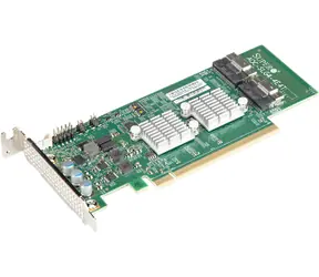 SuperMicro AOC-SLG4-4E4T / Kontroler / 4X NVMe Gen4 / 2x SFF-8654-8i / PCIe x16 Gen4 LP
