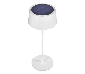 Lampa stołowa solarna LED RealPower biała / Lampa / akumulatorowa / ściemnialna / IP44