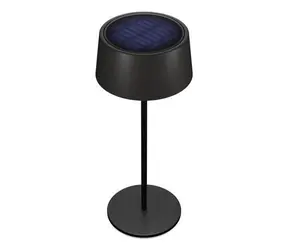 RealPower TableLight 300 Solar czarna / Lampa stołowa LED / Ściemnialna / Akumulator 2200 mAh / IP44