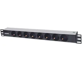 Listwa Intellinet PDU 8x gniazdo czarne / Listwa zasilająca / 19" / 1U / kabel 1,8 m