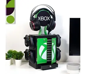 NUMSKULL Szafka do gier Xbox / Uchwyt na gry / Xbox / Podświetlenie LED / 4 przegrody