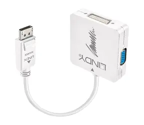 Lindy DisplayPort adapter HDMI+DVI+VGA czarny / Adapter / DisplayPort do HDMI, DVI, VGA / 4K30Hz (HDMI)