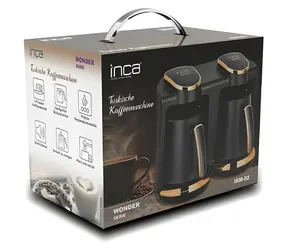 INCA Wonder Serie IKM-02 Duo czarny / Ekspres do kawy po turecku / sterowanie dotykowe / 8 filiżanek / 400 W