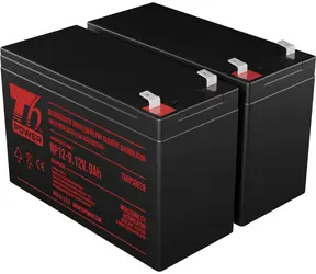 T6 Power RBC124, RBC142, RBC177, RBC109, RBC33 / Battery for UPS / 2x 12V 9Ah / for APC, Fortron, EATON