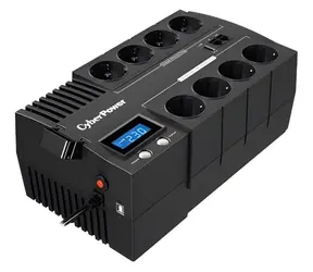 CyberPower BR1000ELCD czarny / Zasilacz awaryjny UPS / 1000VA/600W / LCD / 8 gniazd / USB