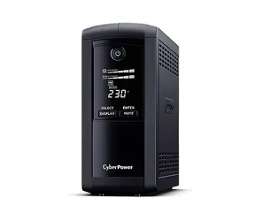CyberPower VP1000ELCD czarny / Zasilacz awaryjny UPS / 1000 VA / 550 W / Wyświetlacz LCD / 4X gniazdo / USB