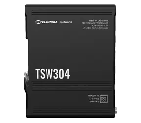 Teltonika TSW304 / Przełącznik przemysłowy / 4X LAN 10/100/1000 / szyna DIN / PoE pasywne / IP30