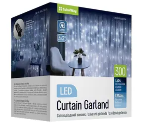 Girlanda LED Colorway zimna biel / Girlanda LED / 300 LED / 3 x 3M / do wewnątrz / 230V