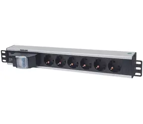 Listwa przedłużająca Intellinet 6x gniazdo czarna / Listwa przedłużająca / 6 gniazd / 1,8 m / obudowa aluminiowa / 16 A