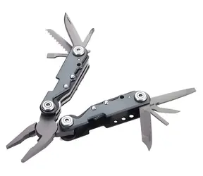 TROIKA TOL42/GY / Multitool / brelok / 10 narzędzi / aluminium, stal nierdzewna