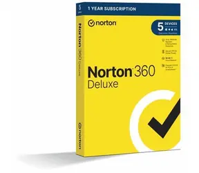 Norton 360 Deluxe / Oprogramowanie antywirusowe / 5 urządzeń / 50 GB pamięci masowej / 1 rok / CZ