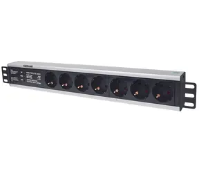 Listwa zasilająca Intellinet 7x 19" czarna / Listwa zasilająca / 1,5U / 3 m / 16A