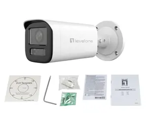 LevelOne FCS-5222 biała / Kamera IP / Kopułkowa / 2 MP / Zoom 4,3x / H.265 / IR 60m / PoE / IP67
