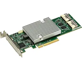 SuperMicro AOC-S4116L-H16IR-96DD-O / Kontroler RAID / 4X NVMe + 16x SAS4 / RAID 0,1,5,6,10 / PCIe x8 Gen4 / 4 GB pamięci podręcznej