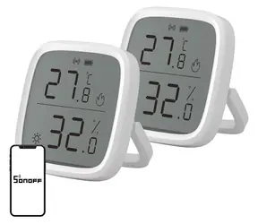 Sonoff SNZB-02D biały, 2 szt. / Czujnik temperatury i wilgotności / ZigBee 3.0 / Wyświetlacz LCD