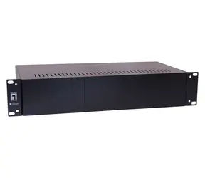 Obudowa LevelOne 19" na 14 konwerterów multimedialnych / Obudowa na konwertery multimedialne / redundantne zasilanie / 2 wentylatory / czarna