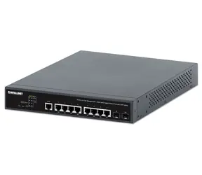 Intellinet 562003 / Przełącznik / Zarządzany L2+ / 8- Port PoE++ 242 W / 8x GbE / 2x SFP