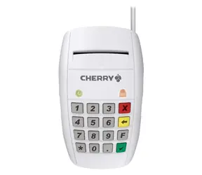 Cherry SMART Terminal ST-2100 biały / Czytnik kart inteligentnych / USB / PIN klawiatura 16 klawiszy / CCID