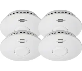 Brennenstuhl RM L 3101 SET 4pcs / Czujnik dymu / połączenie bezprzewodowe / syrena 85 dB / bateria 3V CR17450