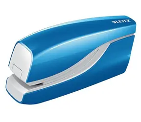 Leitz NeXXt Wow 5566 metaliczny niebieski / Zszywacz elektryczny / Pojemność 10 arkuszy / Zasilany bateryjnie