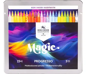 KOH-I-NOOR Progresso Magic 8774 / Kredki / rdzeń trójkolorowy / 24 szt. / pudełko blaszane