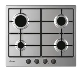 Candy CM6PBRX/4U2 stal nierdzewna / Płyta gazowa / 4 palniki / 7,2 kW / 59,5 cm