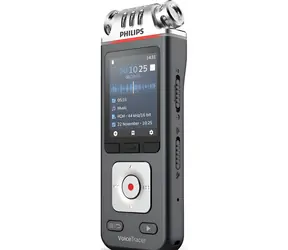 Philips DVT6115 / Dyktafon / Pamięć 8 GB / USB-C / microSDHC maks. 32 GB / 3 mikrofony