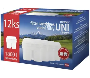 Wkłady filtracyjne Maxxo UNI do czajników / Wkład filtracyjny / 12 szt. / Do Laica Biflux, Brita Maxtra, BWT