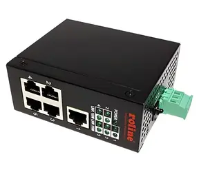 Przełącznik przemysłowy Roline 5- Port / Switch / 5x 10/100 Mbit / na szynę DIN