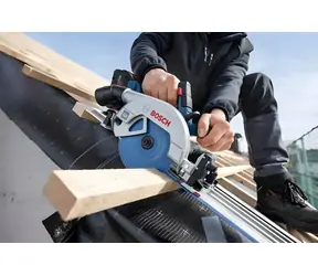 BOSCH GKS 18V-57-2 GX Professional / Pilarka tarczowa akumulatorowa / 18 V / głębokość cięcia 57 mm / bez akumulatora i ładowarki / L-BOXX