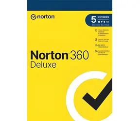 Norton 360 Deluxe / Licencja elektroniczna / 5 urządzeń / 50 GB pamięci masowej / VPN / 2 lata