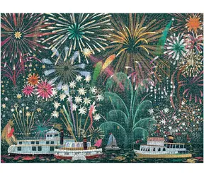 Puzzle metalowe Galison Festiwal Fajerwerków / 1000 elementów / wymiary 68,6 × 50,8 cm