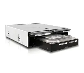 Stacja dokująca Icy Dock MB095SP-B czarna / Uchwyt dysku twardego / Zatoki 5,25" / 2x 2,5" + 1x 3,5" SATA / SATA III 6 Gb/s