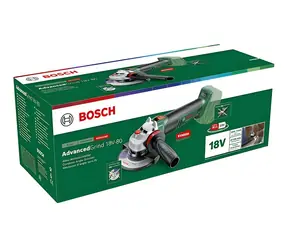 BOSCH AdvancedGrind 18V-80 zielono-czarna / Szlifierka kątowa akumulatorowa / 18V / tarcza 125 mm / bez akumulatora i ładowarki