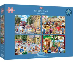 Puzzle Gibsons School Day / 4x500 elementów / 49 x 34 cm