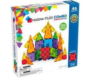 Zestaw magnetyczny MAGNA-TILES Combo 46 elementów / 20 klasycznych + 26 elementów microMAGS