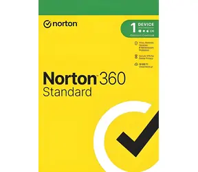 Norton 360 Standard / Oprogramowanie antywirusowe / 10 GB przestrzeni dyskowej w chmurze / 1 urządzenie / 2 lata